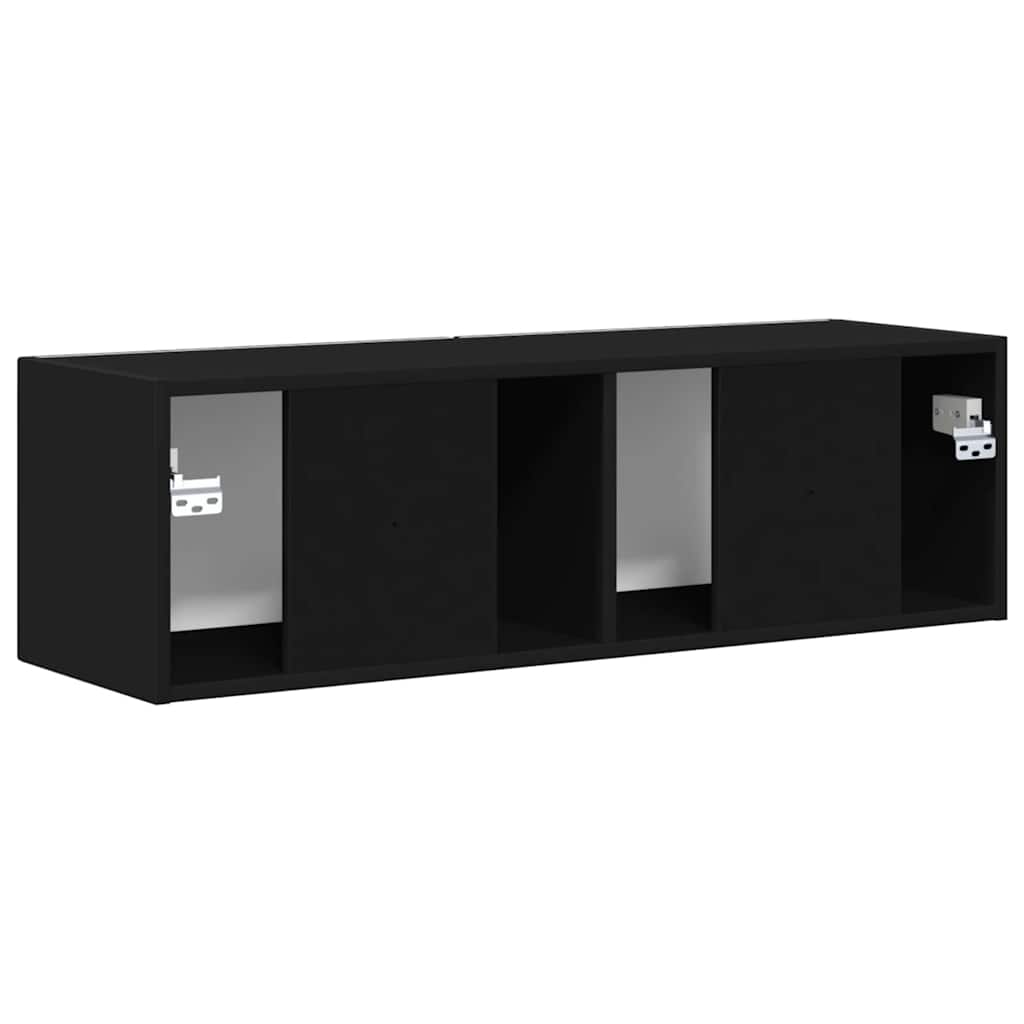 TV Wandkast Wandgemonteerd Zwart 98 x 31 x 29,5 cm Bewerkt hout is nu te koop bij PeponiXL, paradijselijk wonen!