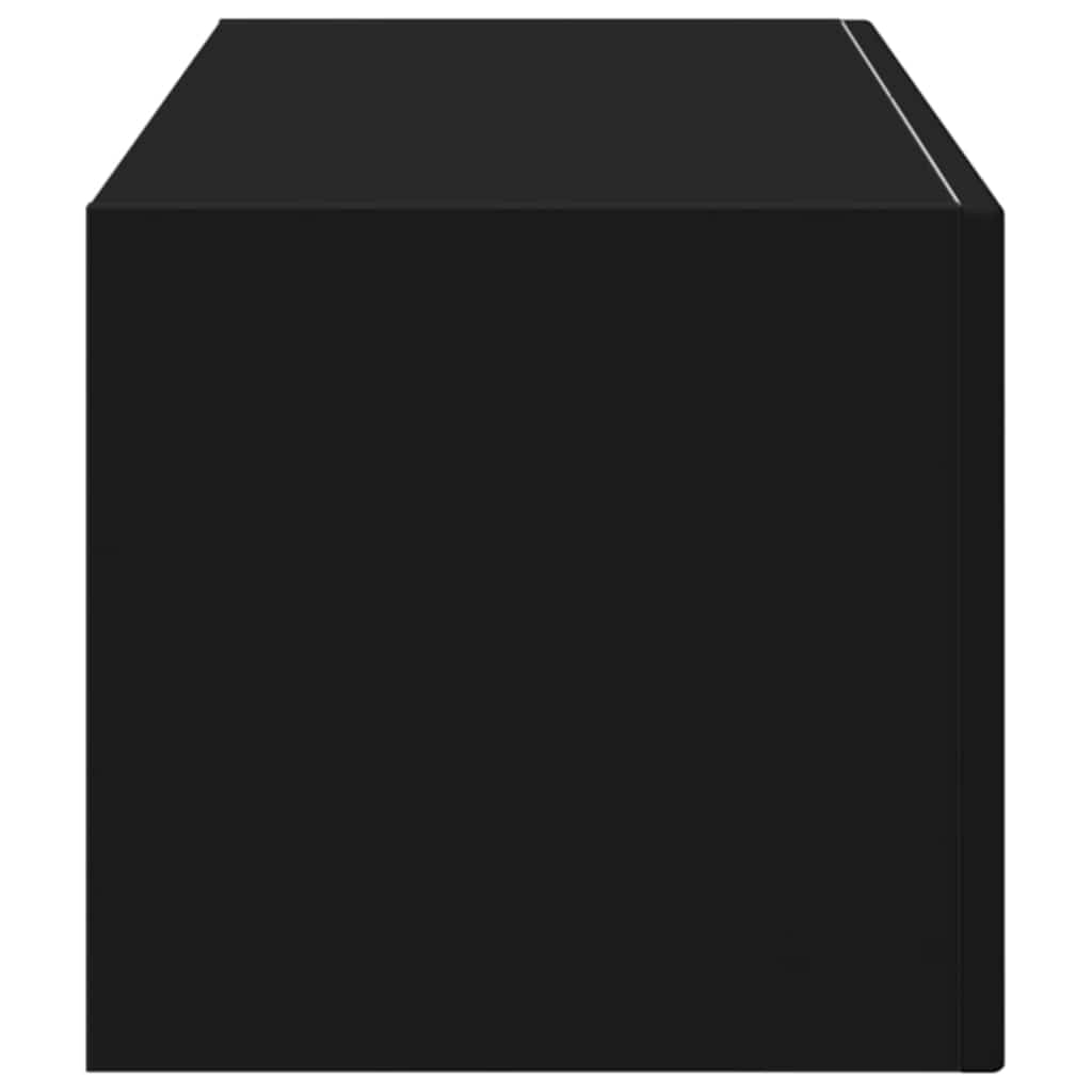 TV Wandkast Wandgemonteerd Zwart 98 x 31 x 29,5 cm Bewerkt hout is nu te koop bij PeponiXL, paradijselijk wonen!