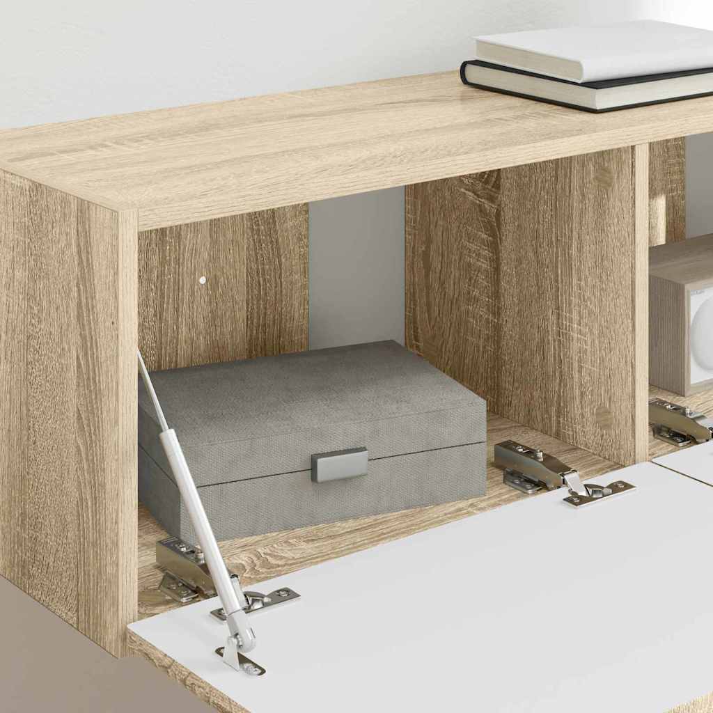 TV Wandkast Sonoma 98 x 31 x 29,5 cm Bewerkt hout is nu te koop bij PeponiXL, paradijselijk wonen!