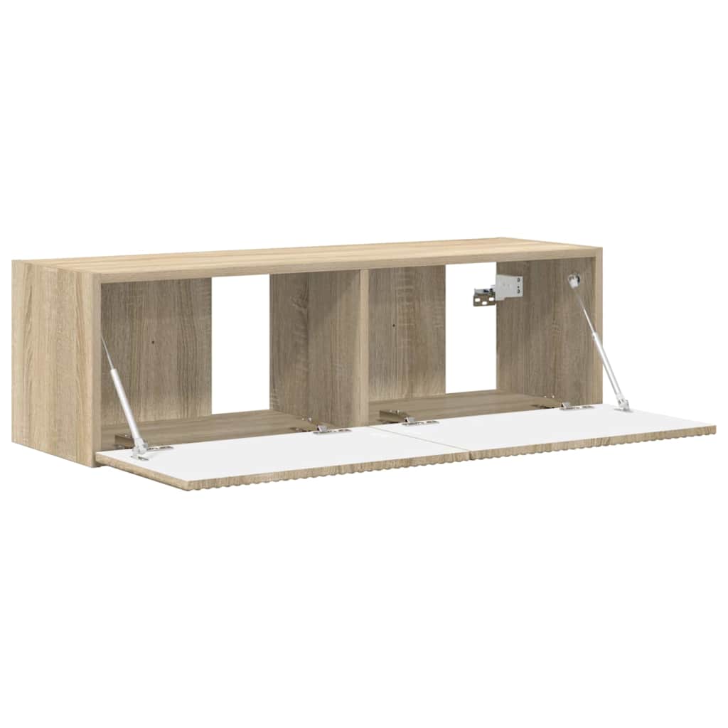 TV Wandkast Sonoma 98 x 31 x 29,5 cm Bewerkt hout is nu te koop bij PeponiXL, paradijselijk wonen!