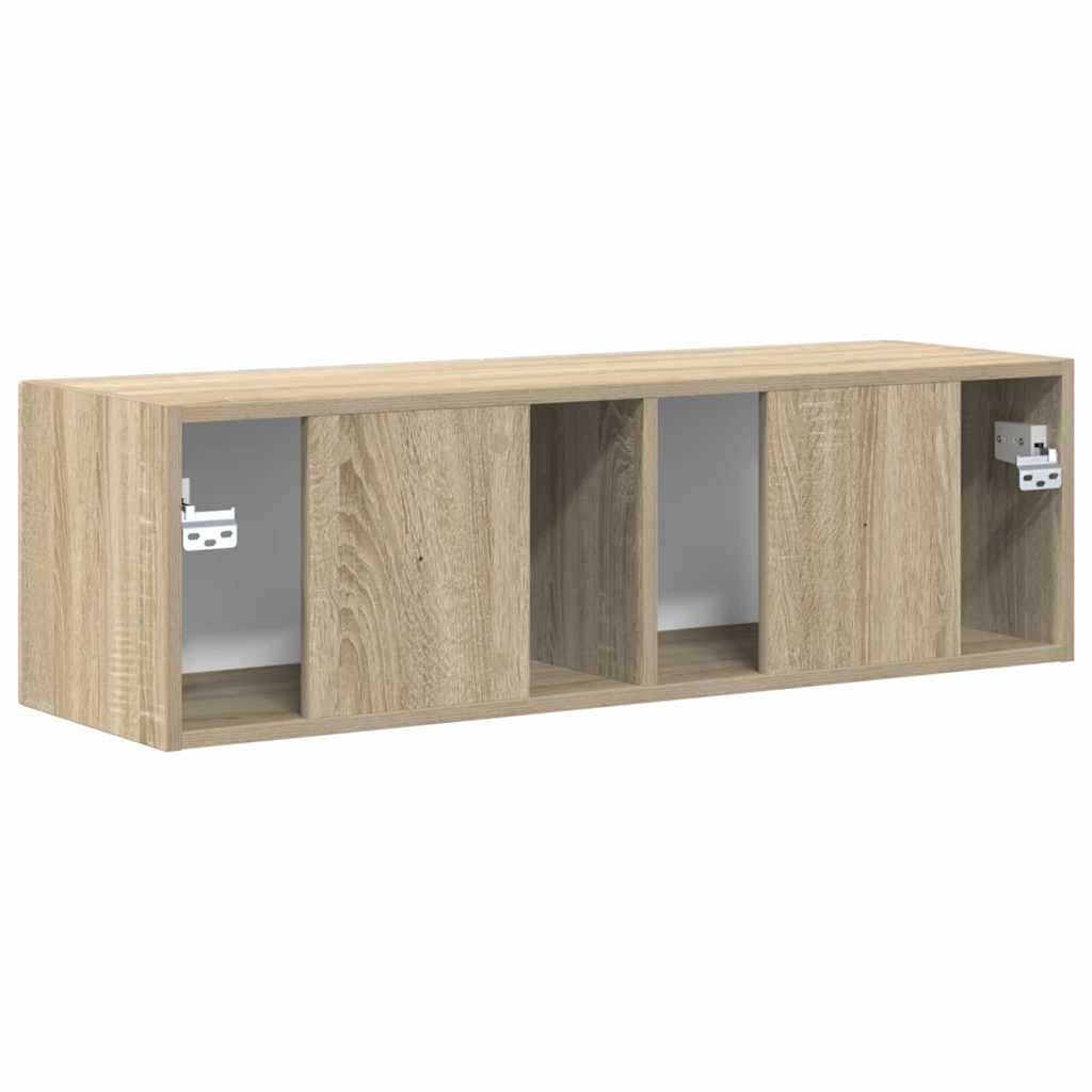 TV Wandkast Sonoma 98 x 31 x 29,5 cm Bewerkt hout is nu te koop bij PeponiXL, paradijselijk wonen!