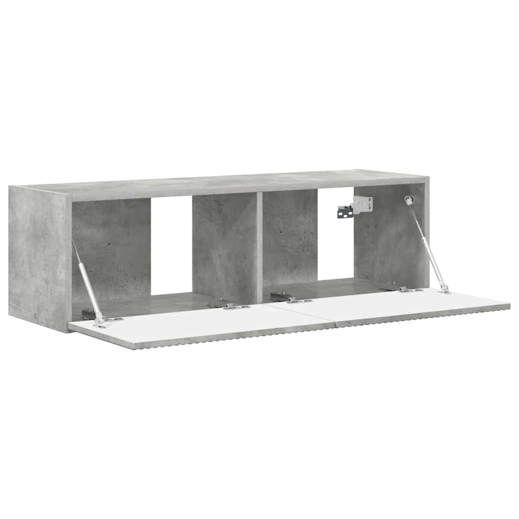 TV Wandkast Wandgemonteerd Beton 98 x 31 x 29,5 cm Bewerkt hout is nu te koop bij PeponiXL, paradijselijk wonen!