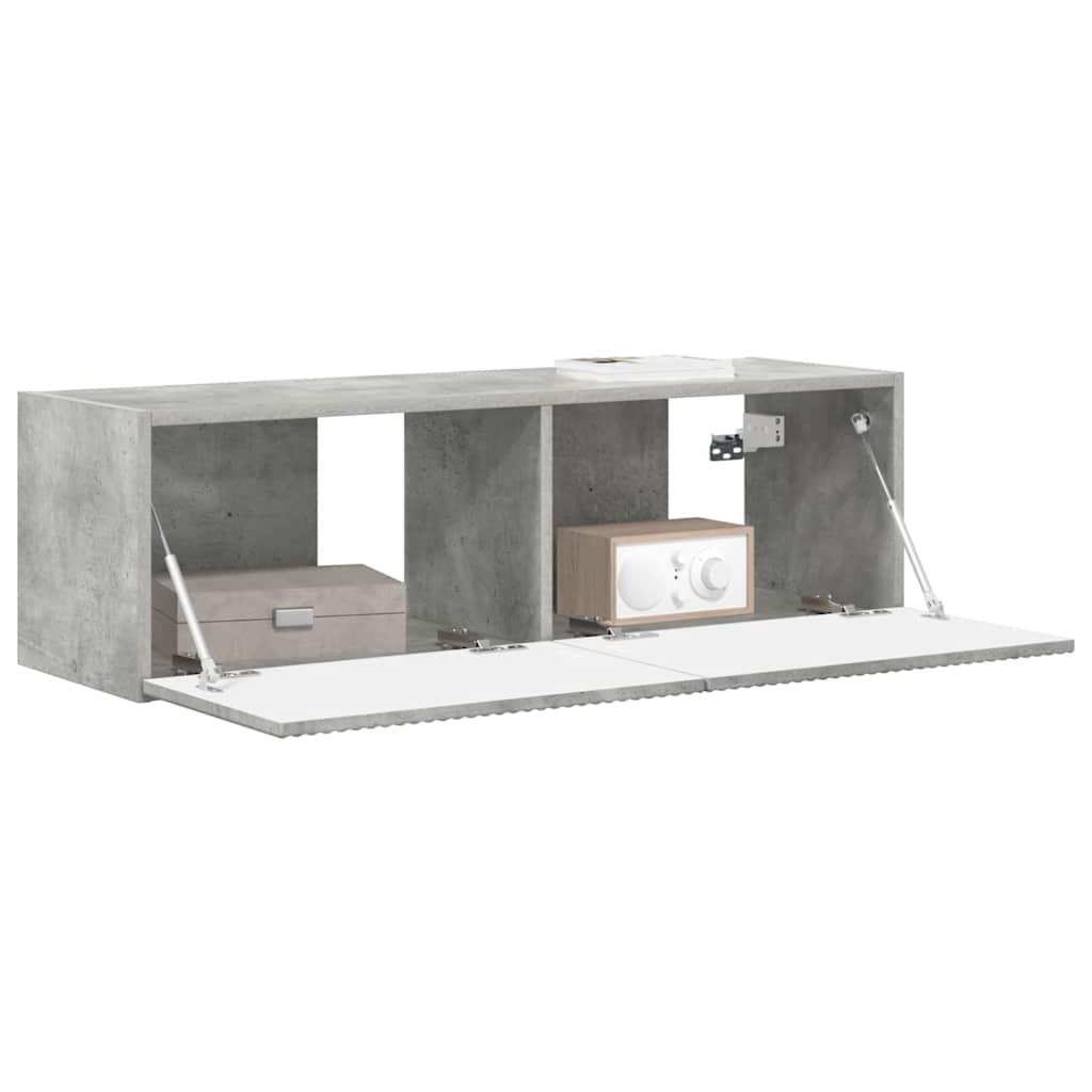 TV Wandkast Wandgemonteerd Beton 98 x 31 x 29,5 cm Bewerkt hout is nu te koop bij PeponiXL, paradijselijk wonen!