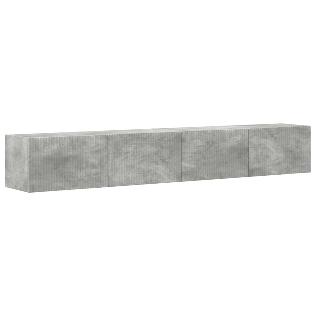 TV Wandkast 2 pcs Beton 98 x 31 x 29,5 cm Bewerkt hout is nu te koop bij PeponiXL, paradijselijk wonen!