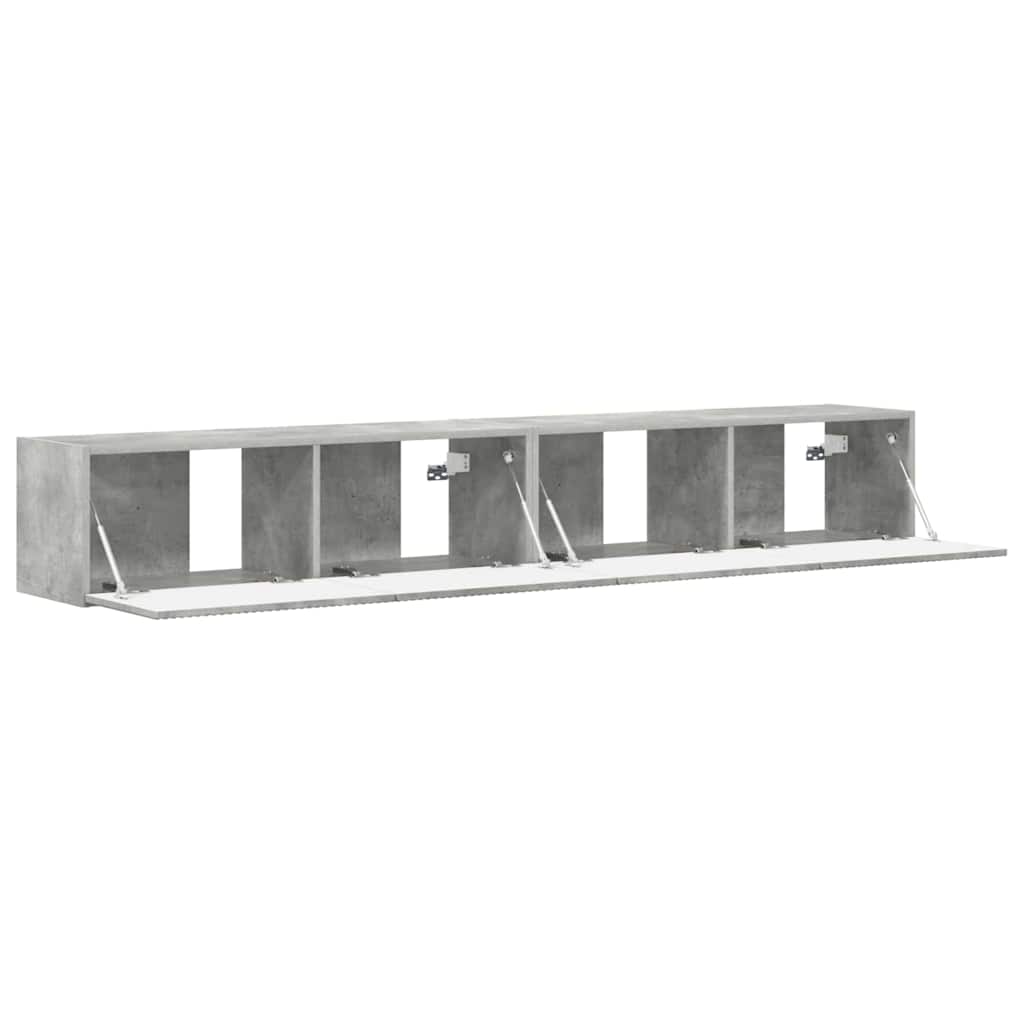 TV Wandkast 2 pcs Beton 98 x 31 x 29,5 cm Bewerkt hout is nu te koop bij PeponiXL, paradijselijk wonen!