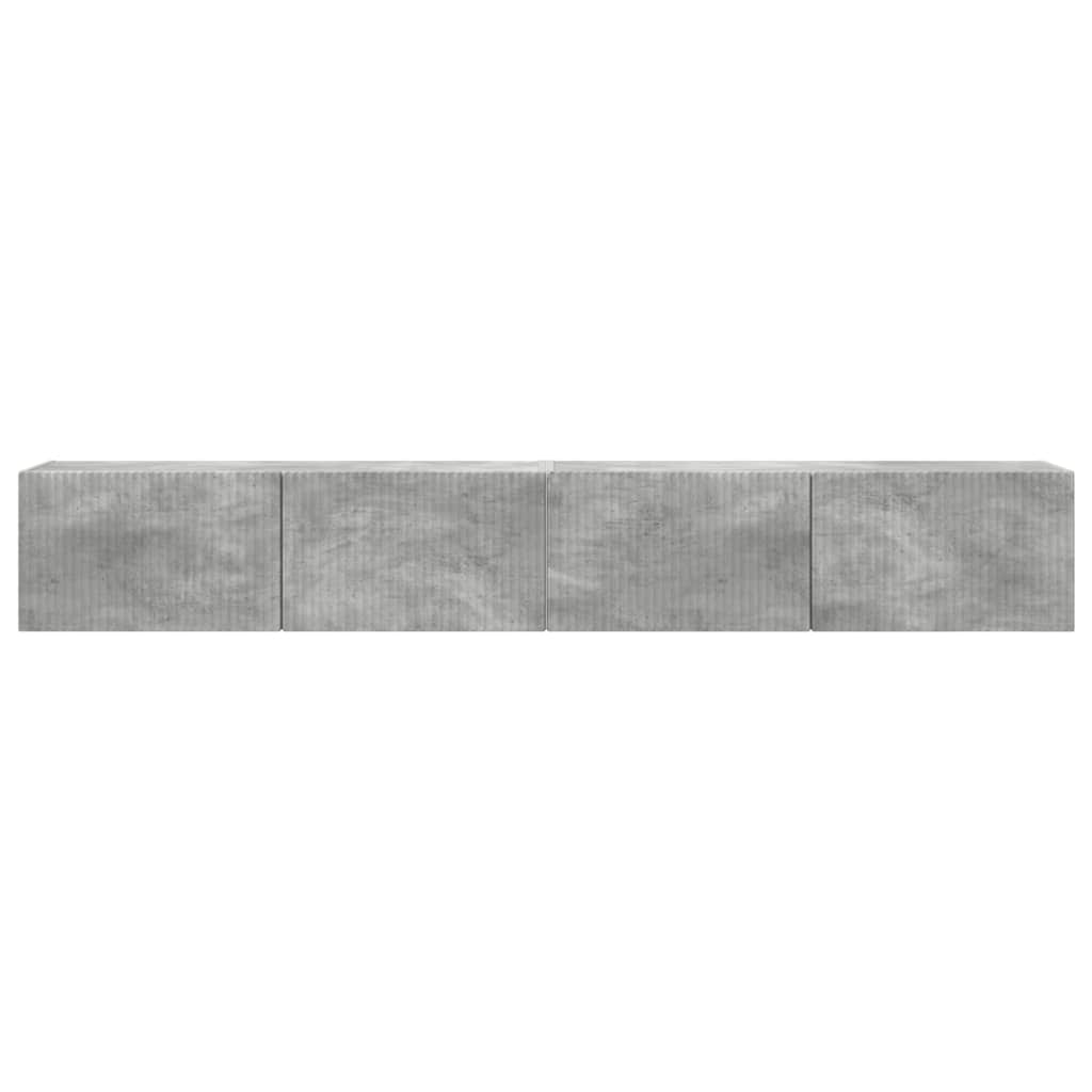 TV Wandkast 2 pcs Beton 98 x 31 x 29,5 cm Bewerkt hout is nu te koop bij PeponiXL, paradijselijk wonen!