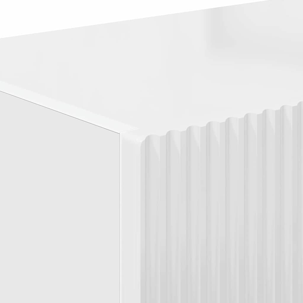 TV Wandkast Glanzend Wit 98 x 31 x 29,5 cm Bewerkt hout is nu te koop bij PeponiXL, paradijselijk wonen!