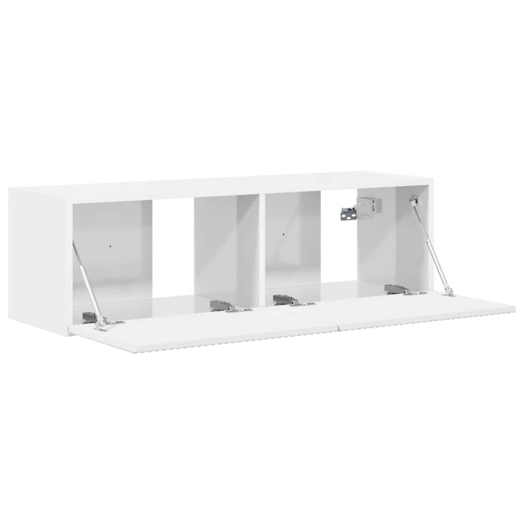TV Wandkast Glanzend Wit 98 x 31 x 29,5 cm Bewerkt hout is nu te koop bij PeponiXL, paradijselijk wonen!