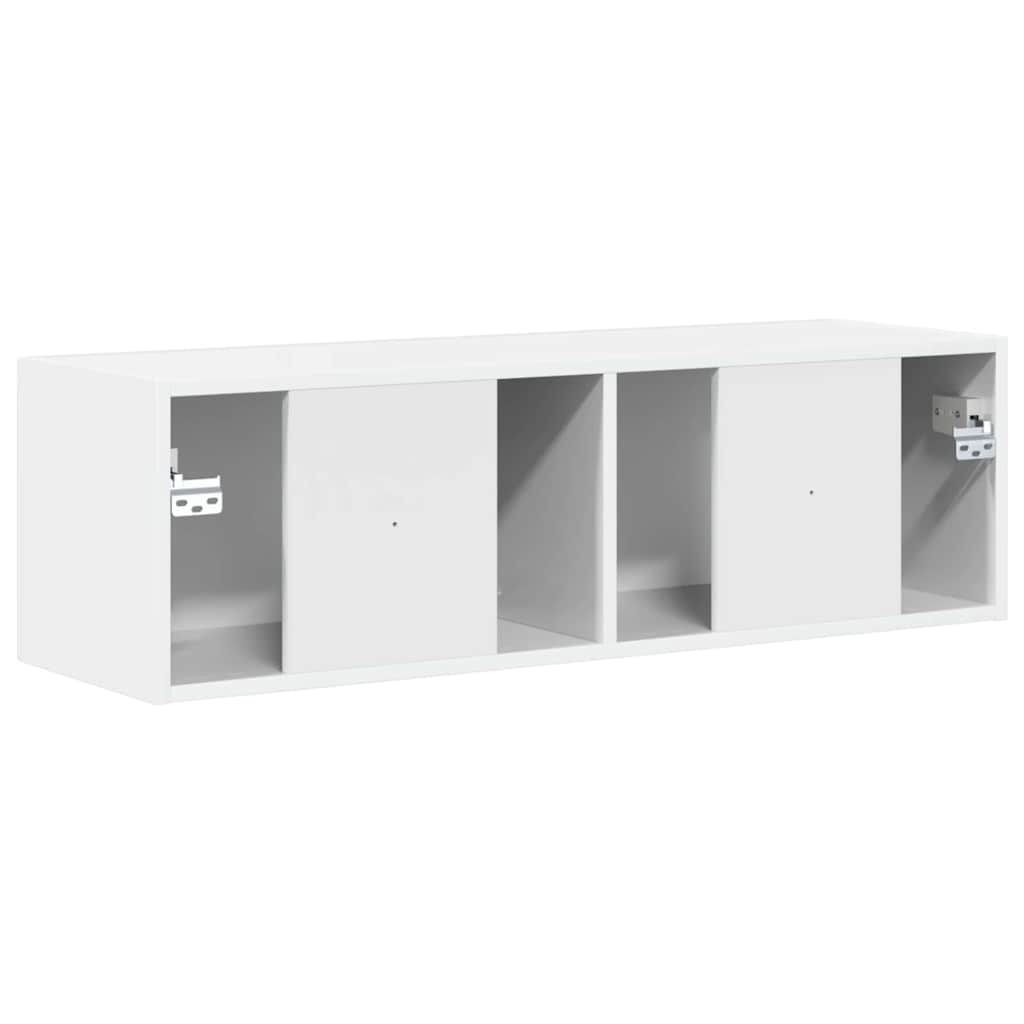 TV Wandkast Glanzend Wit 98 x 31 x 29,5 cm Bewerkt hout is nu te koop bij PeponiXL, paradijselijk wonen!