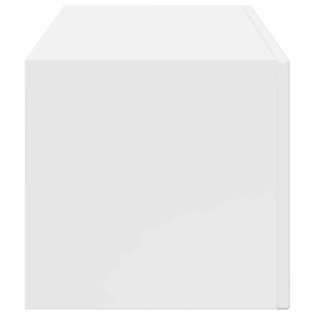 TV Wandkast Glanzend Wit 98 x 31 x 29,5 cm Bewerkt hout is nu te koop bij PeponiXL, paradijselijk wonen!