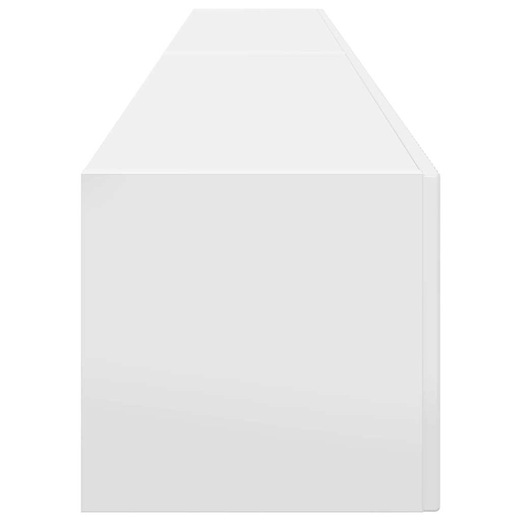TV Wandkast 2 pcs Glanzend Wit 98 x 31 x 29,5 cm Bewerkt hout is nu te koop bij PeponiXL, paradijselijk wonen!