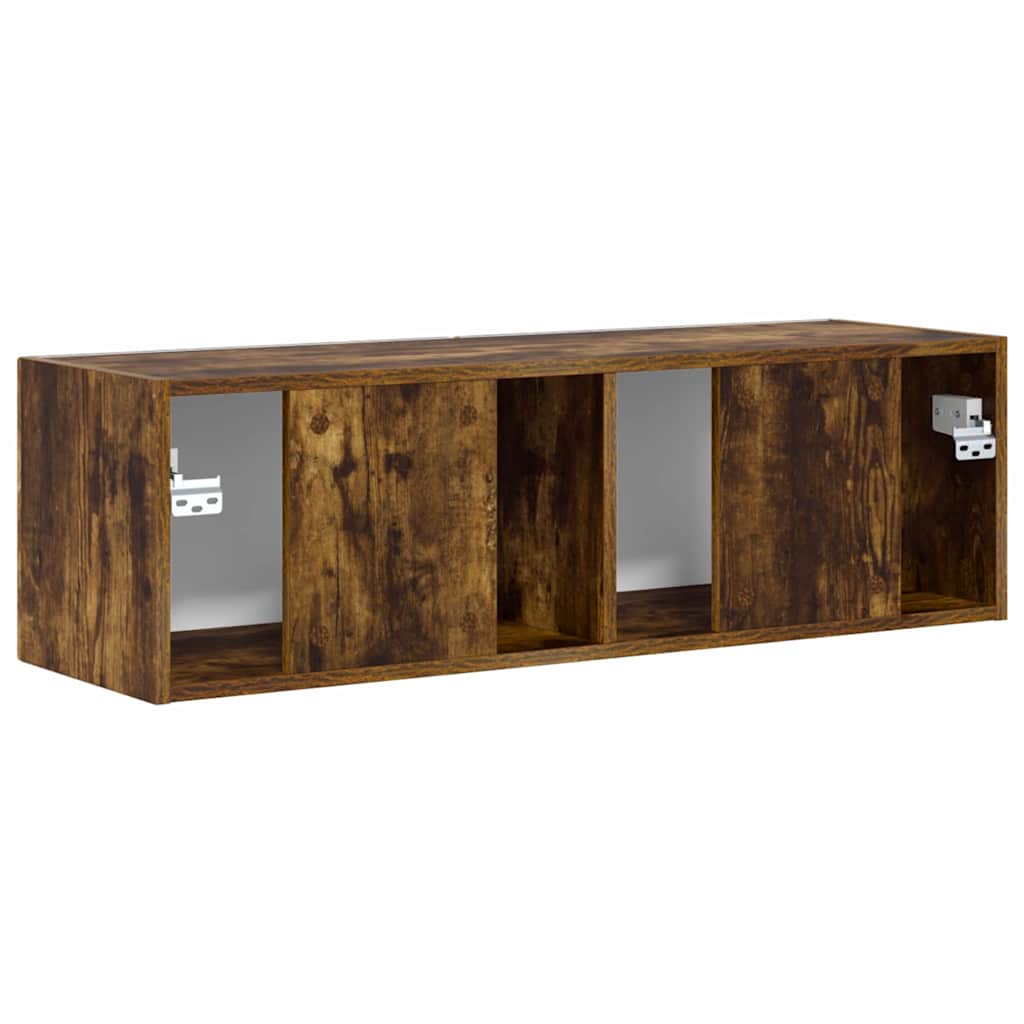 TV Wandkast Gerookt eiken 98 x 31 x 29,5 cm Bewerkt hout is nu te koop bij PeponiXL, paradijselijk wonen!
