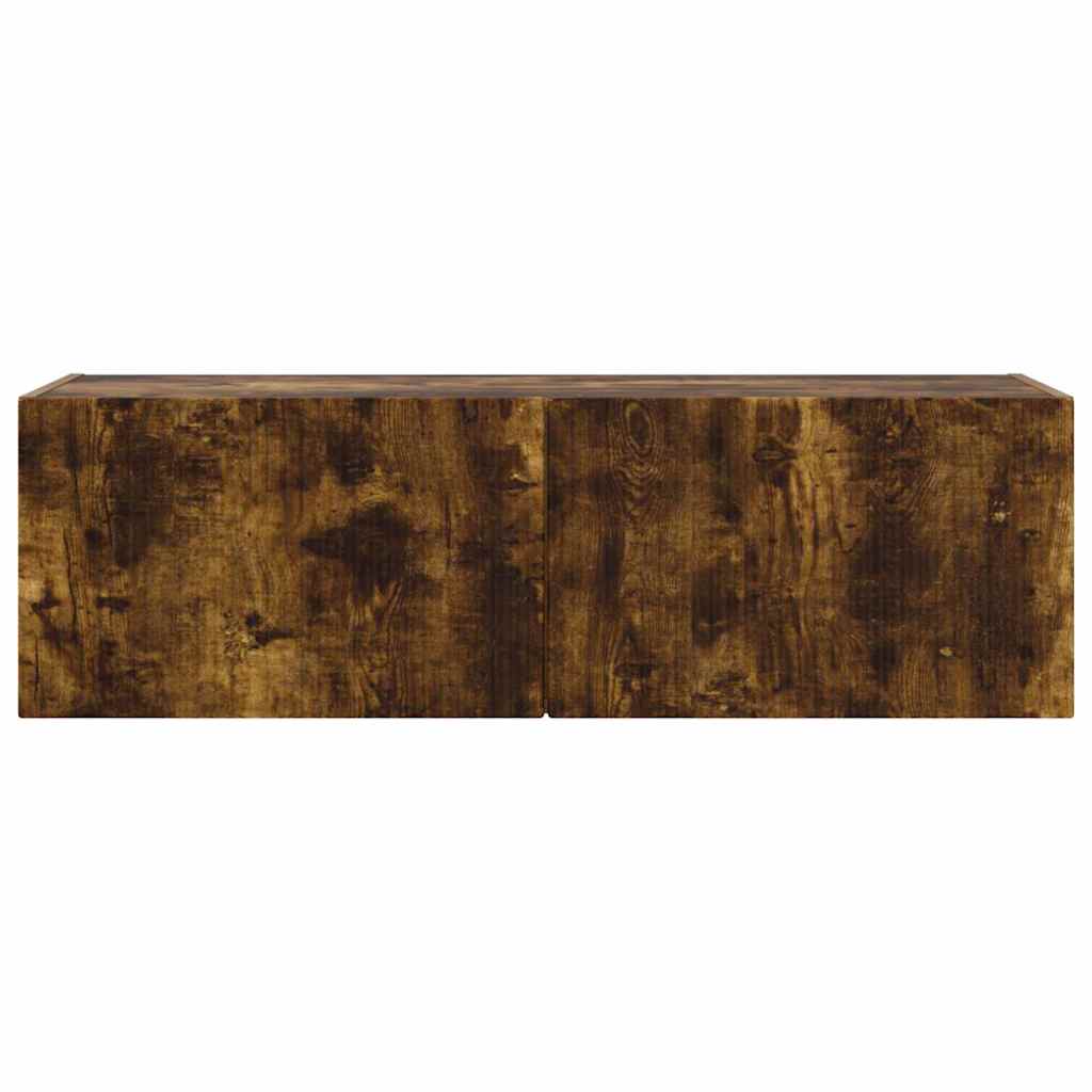 TV Wandkast Gerookt eiken 98 x 31 x 29,5 cm Bewerkt hout is nu te koop bij PeponiXL, paradijselijk wonen!
