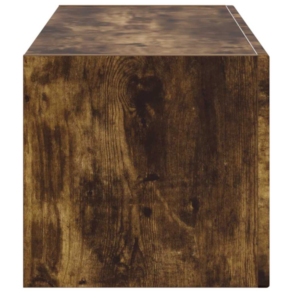 TV Wandkast Gerookt eiken 98 x 31 x 29,5 cm Bewerkt hout is nu te koop bij PeponiXL, paradijselijk wonen!