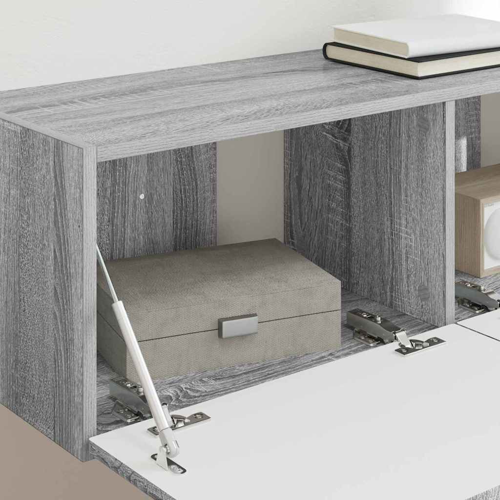 TV Wandkast Grijs Sonoma 98 x 31 x 29,5 cm Bewerkt hout is nu te koop bij PeponiXL, paradijselijk wonen!