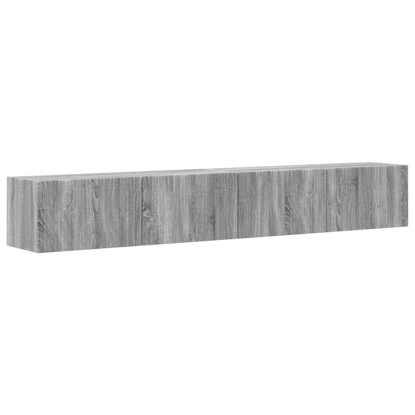 TV Wandkast 2 pcs Grijs Sonoma 98 x 31 x 29,5 cm Bewerkt hout is nu te koop bij PeponiXL, paradijselijk wonen!
