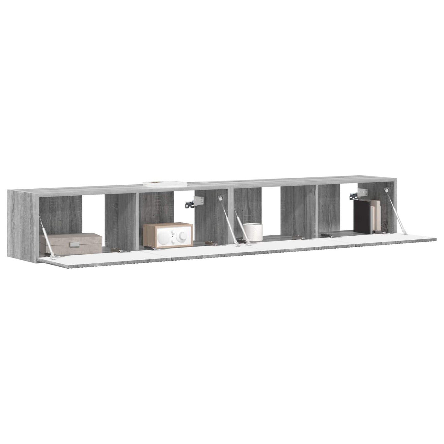 TV Wandkast 2 pcs Grijs Sonoma 98 x 31 x 29,5 cm Bewerkt hout is nu te koop bij PeponiXL, paradijselijk wonen!