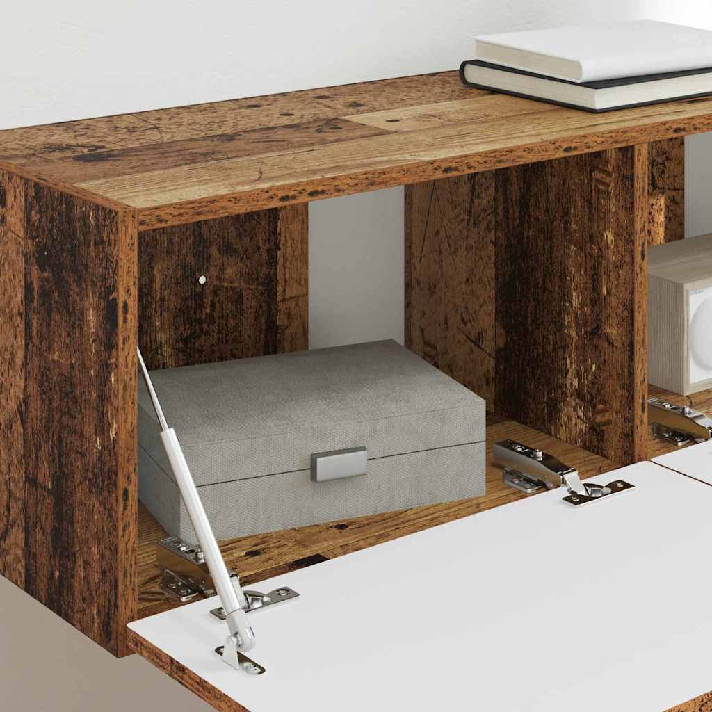 TV Wandkast Oud Hout 98 x 31 x 29,5 cm Bewerkt hout is nu te koop bij PeponiXL, paradijselijk wonen!