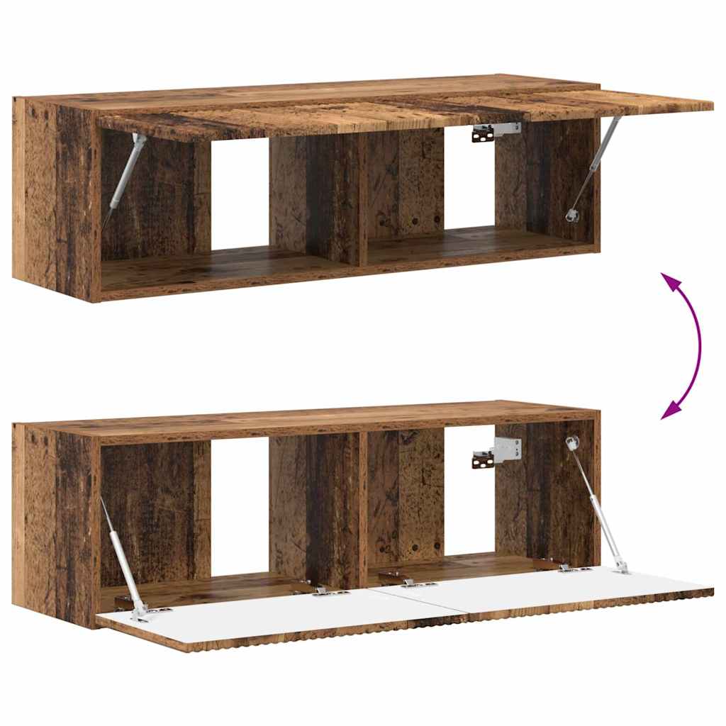 TV Wandkast Oud Hout 98 x 31 x 29,5 cm Bewerkt hout is nu te koop bij PeponiXL, paradijselijk wonen!