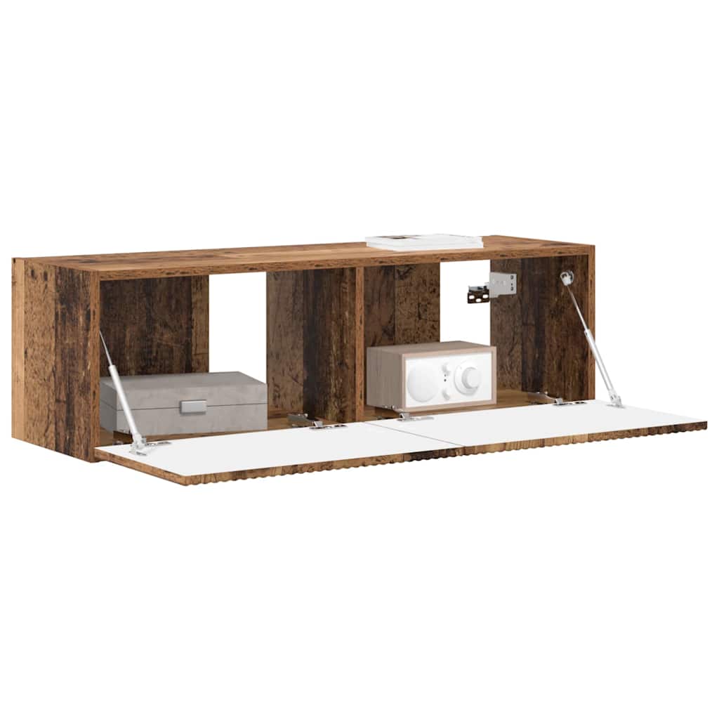TV Wandkast Oud Hout 98 x 31 x 29,5 cm Bewerkt hout is nu te koop bij PeponiXL, paradijselijk wonen!