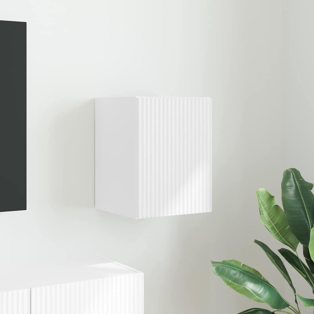 TV Wandkast Wandgemonteerd Wit 30 x 31 x 40 cm Bewerkt hout is nu te koop bij PeponiXL, paradijselijk wonen!