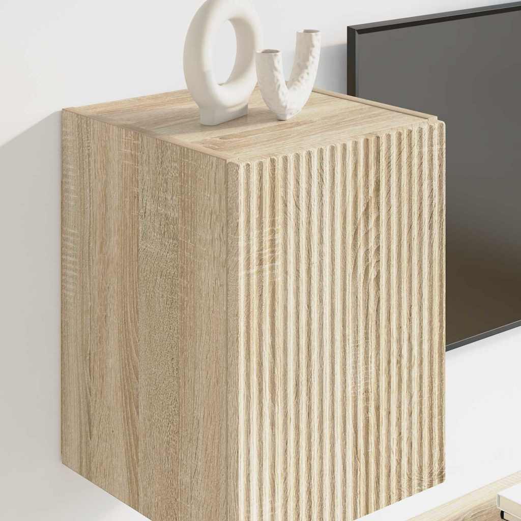 TV Wandkast Wandgemonteerd Sonoma 30 x 31 x 40 cm Bewerkt hout is nu te koop bij PeponiXL, paradijselijk wonen!