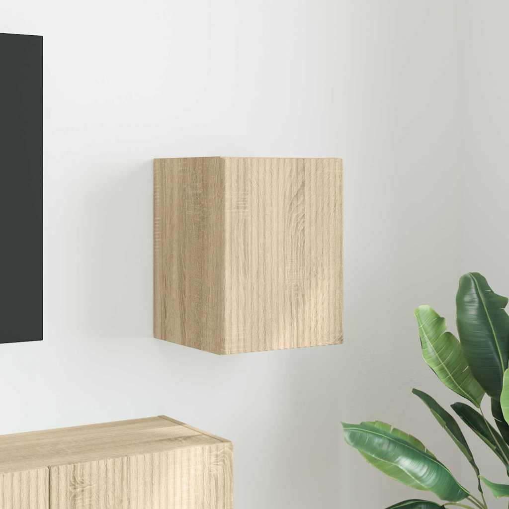 TV Wandkast Wandgemonteerd Sonoma 30 x 31 x 40 cm Bewerkt hout is nu te koop bij PeponiXL, paradijselijk wonen!