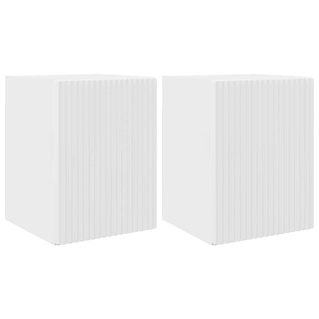 TV Wandkast 2 pcs Glanzend Wit 30 x 31 x 40 cm Bewerkt hout is nu te koop bij PeponiXL, paradijselijk wonen!