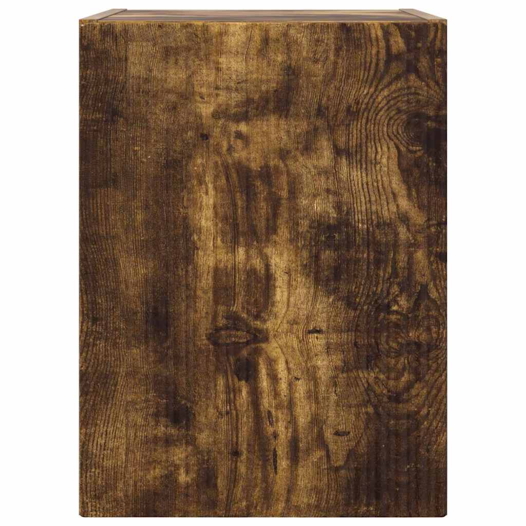 TV Wandkast 2 pcs Gerookt eiken 30 x 31 x 40 cm Bewerkt hout is nu te koop bij PeponiXL, paradijselijk wonen!
