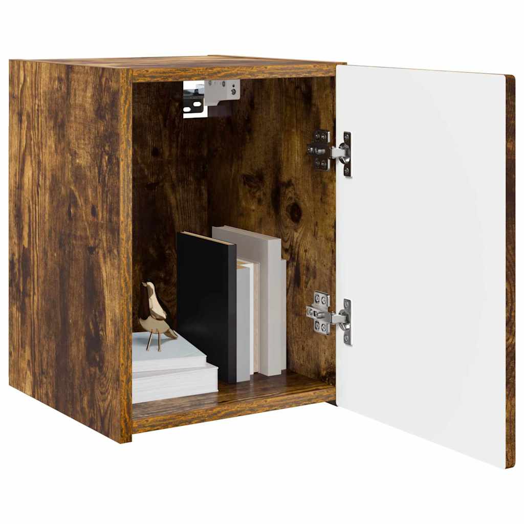 TV Wandkast 2 pcs Gerookt eiken 30 x 31 x 40 cm Bewerkt hout is nu te koop bij PeponiXL, paradijselijk wonen!