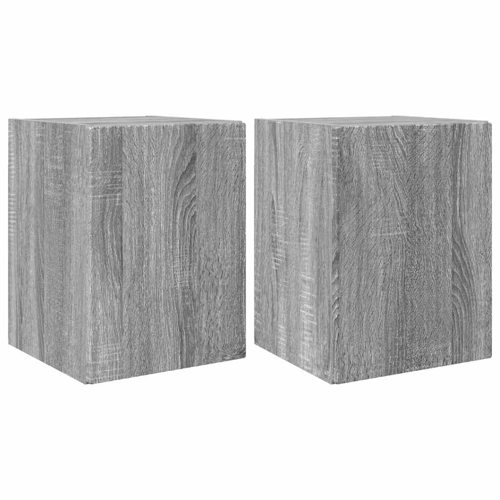 TV Wandkast 2 pcs Grijs Sonoma 30 x 31 x 40 cm Bewerkt hout is nu te koop bij PeponiXL, paradijselijk wonen!