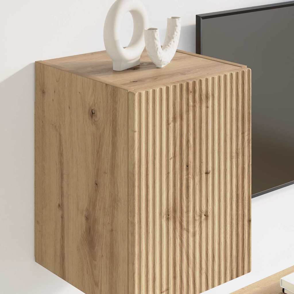 TV Wandkast Ambachtelijk eiken 30 x 31 x 40 cm Bewerkt hout is nu te koop bij PeponiXL, paradijselijk wonen!