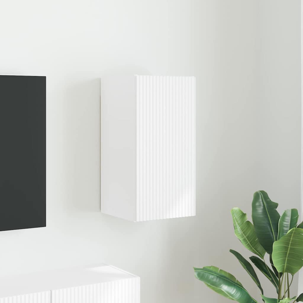 TV Wandkast Wandgemonteerd Wit 30 x 31 x 60 cm Bewerkt hout is nu te koop bij PeponiXL, paradijselijk wonen!