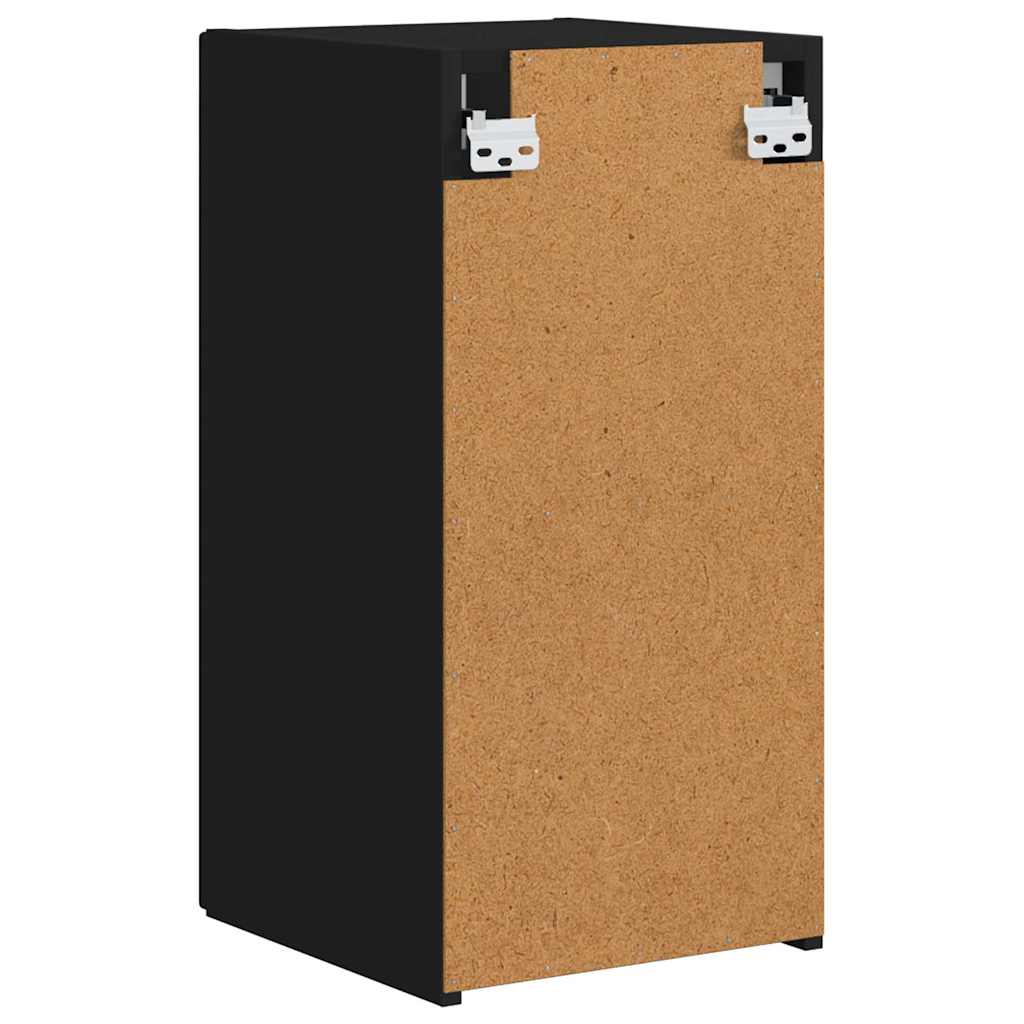TV Wandkast Wandgemonteerd Zwart 30 x 31 x 60 cm Bewerkt hout is nu te koop bij PeponiXL, paradijselijk wonen!