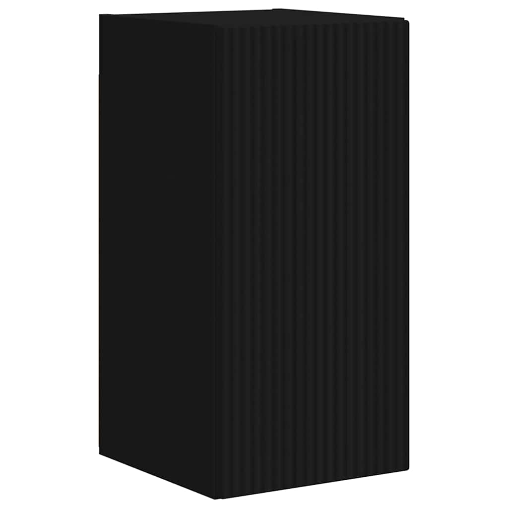 TV Wandkast 2 pcs Zwart 30 x 31 x 60 cm Bewerkt hout is nu te koop bij PeponiXL, paradijselijk wonen!