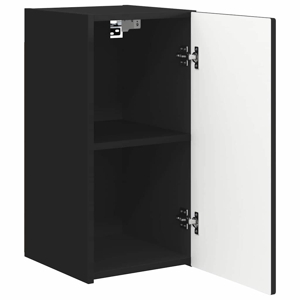 TV Wandkast 2 pcs Zwart 30 x 31 x 60 cm Bewerkt hout is nu te koop bij PeponiXL, paradijselijk wonen!