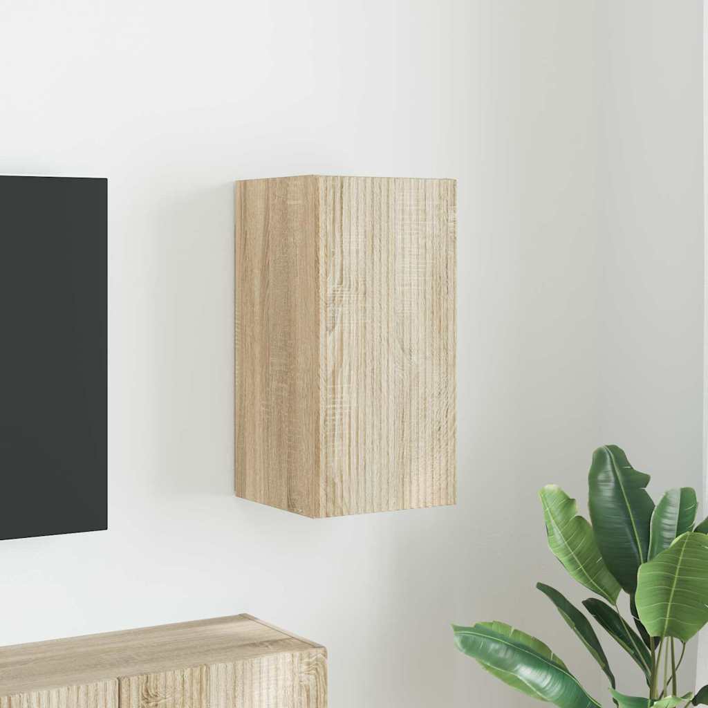 TV Wandkast Wandgemonteerd Sonoma 30 x 31 x 60 cm Bewerkt hout is nu te koop bij PeponiXL, paradijselijk wonen!