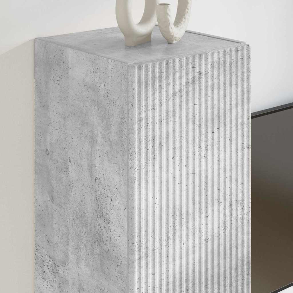 TV Wandkast 2 pcs Beton 30 x 31 x 60 cm Bewerkt hout is nu te koop bij PeponiXL, paradijselijk wonen!