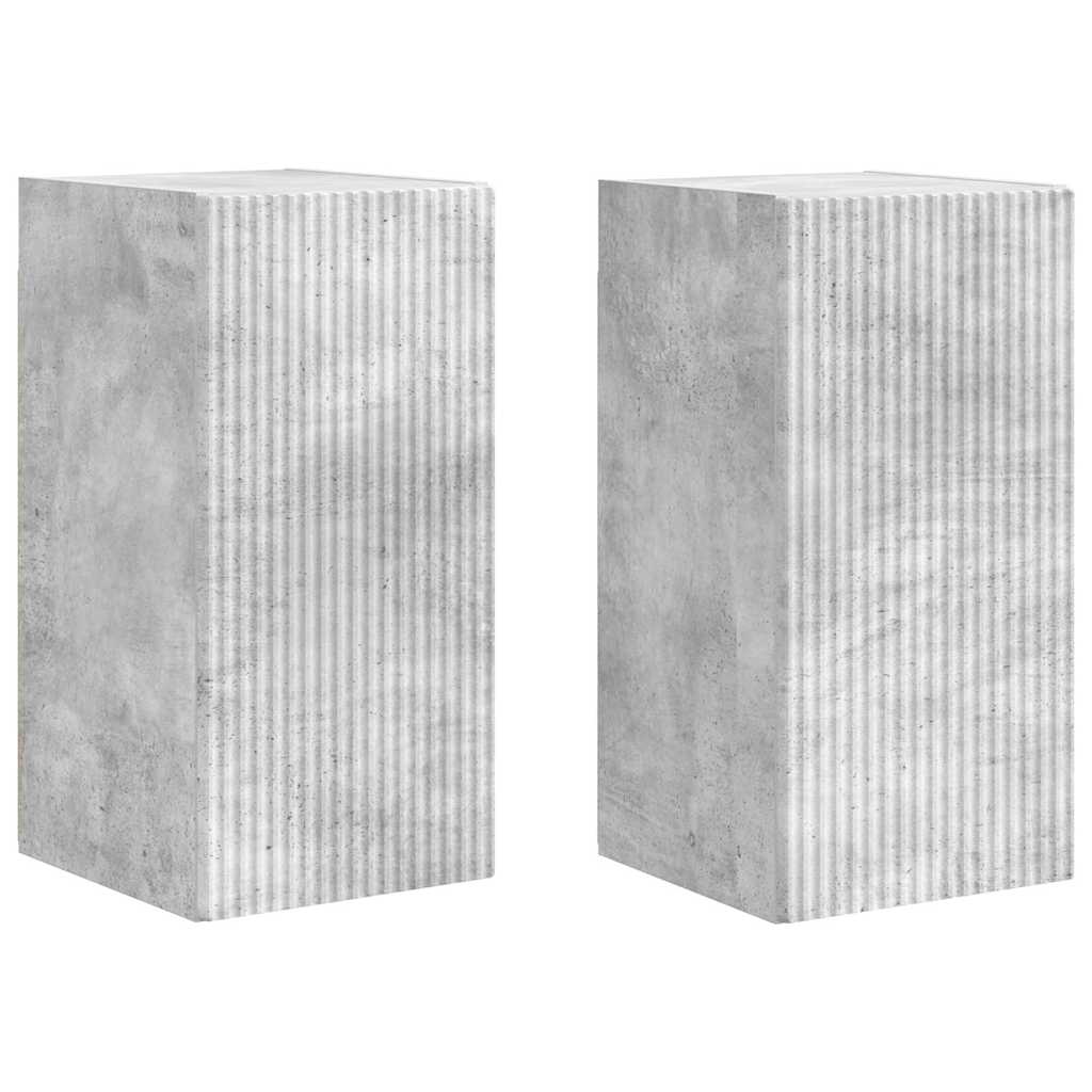 TV Wandkast 2 pcs Beton 30 x 31 x 60 cm Bewerkt hout is nu te koop bij PeponiXL, paradijselijk wonen!