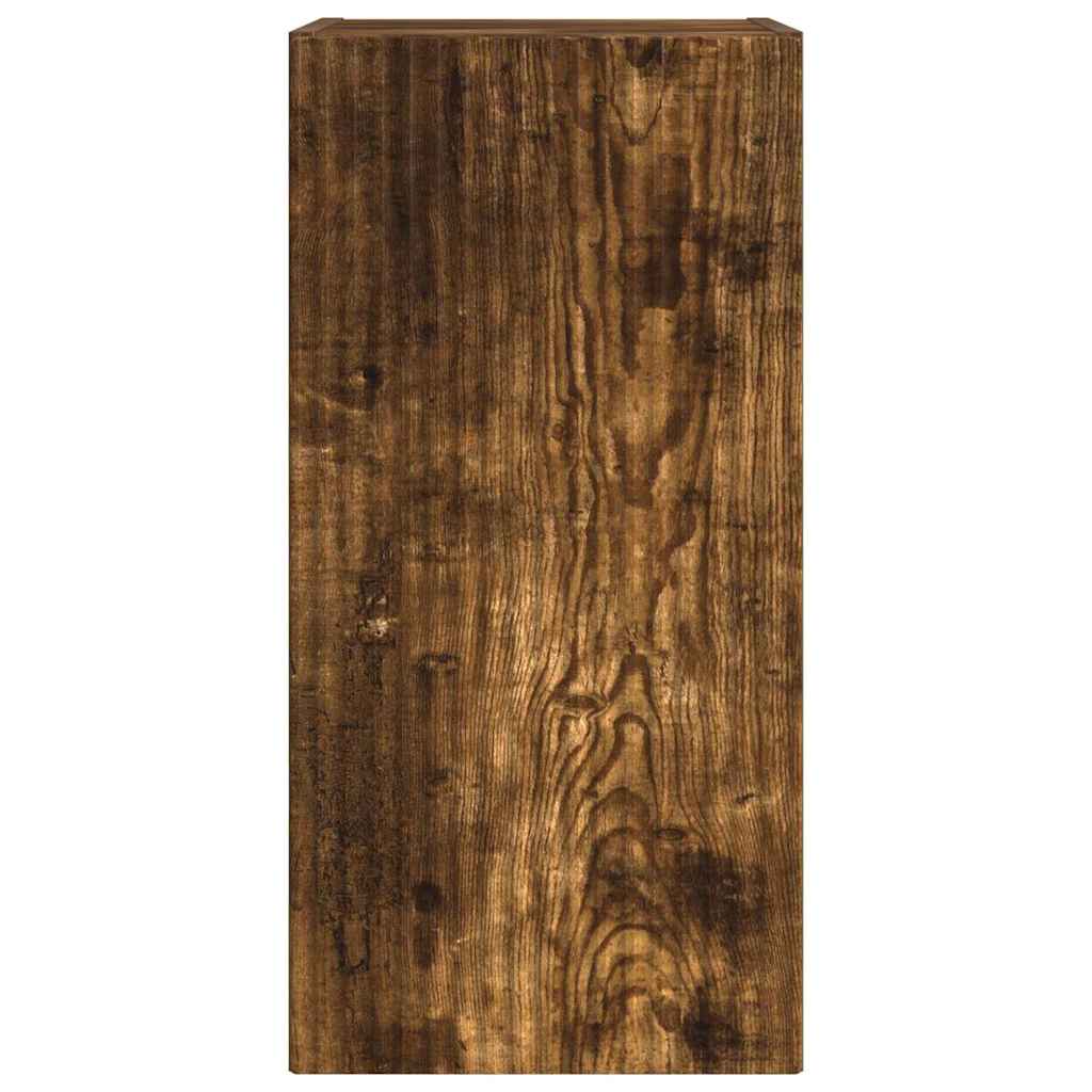 TV Wandkast Gerookt eiken 30 x 31 x 60 cm Bewerkt hout is nu te koop bij PeponiXL, paradijselijk wonen!