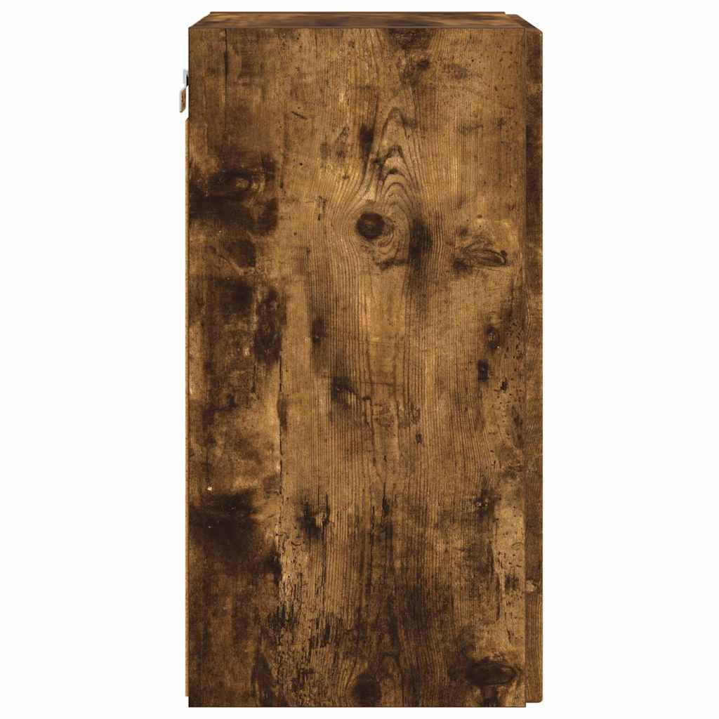 TV Wandkast 2 pcs Gerookt eiken 30 x 31 x 60 cm Bewerkt hout is nu te koop bij PeponiXL, paradijselijk wonen!