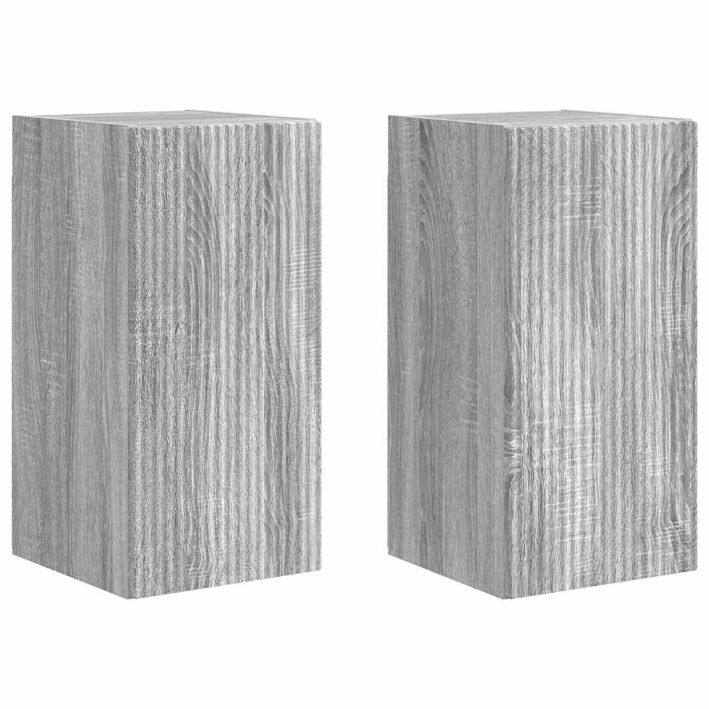 TV Wandkast 2 pcs Grijs Sonoma 30 x 31 x 60 cm Bewerkt hout is nu te koop bij PeponiXL, paradijselijk wonen!