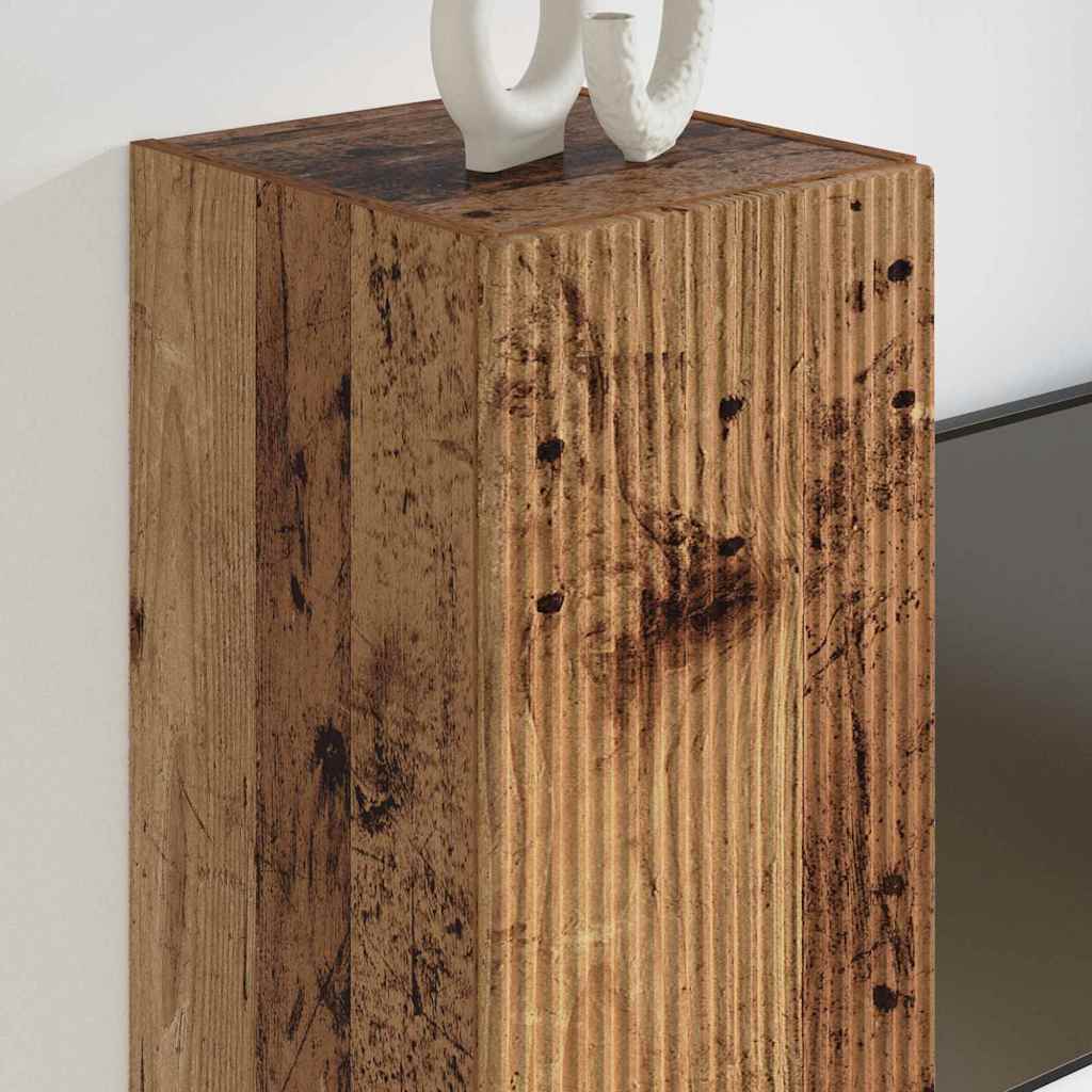 TV Wandkast Oud Hout 30 x 31 x 60 cm Bewerkt hout is nu te koop bij PeponiXL, paradijselijk wonen!