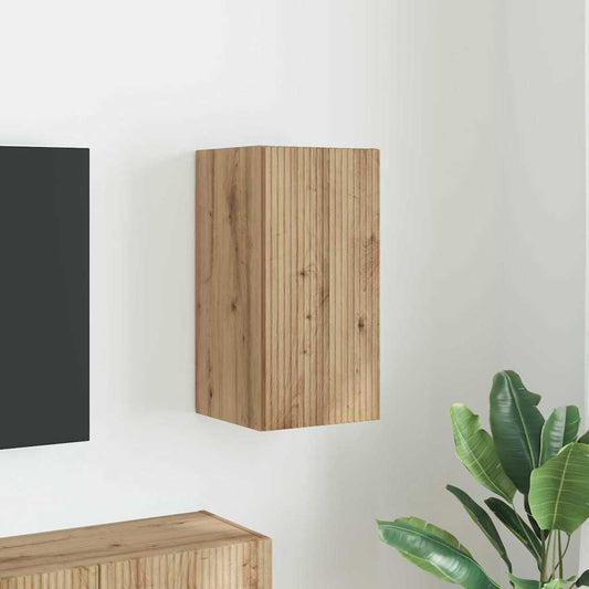TV Wandkast Ambachtelijk eiken 30 x 31 x 60 cm Bewerkt hout is nu te koop bij PeponiXL, paradijselijk wonen!