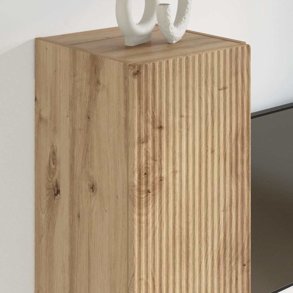 TV Wandkast 2 pcs Ambachtelijk eiken 30 x 31 x 60 cm is nu te koop bij PeponiXL, paradijselijk wonen!