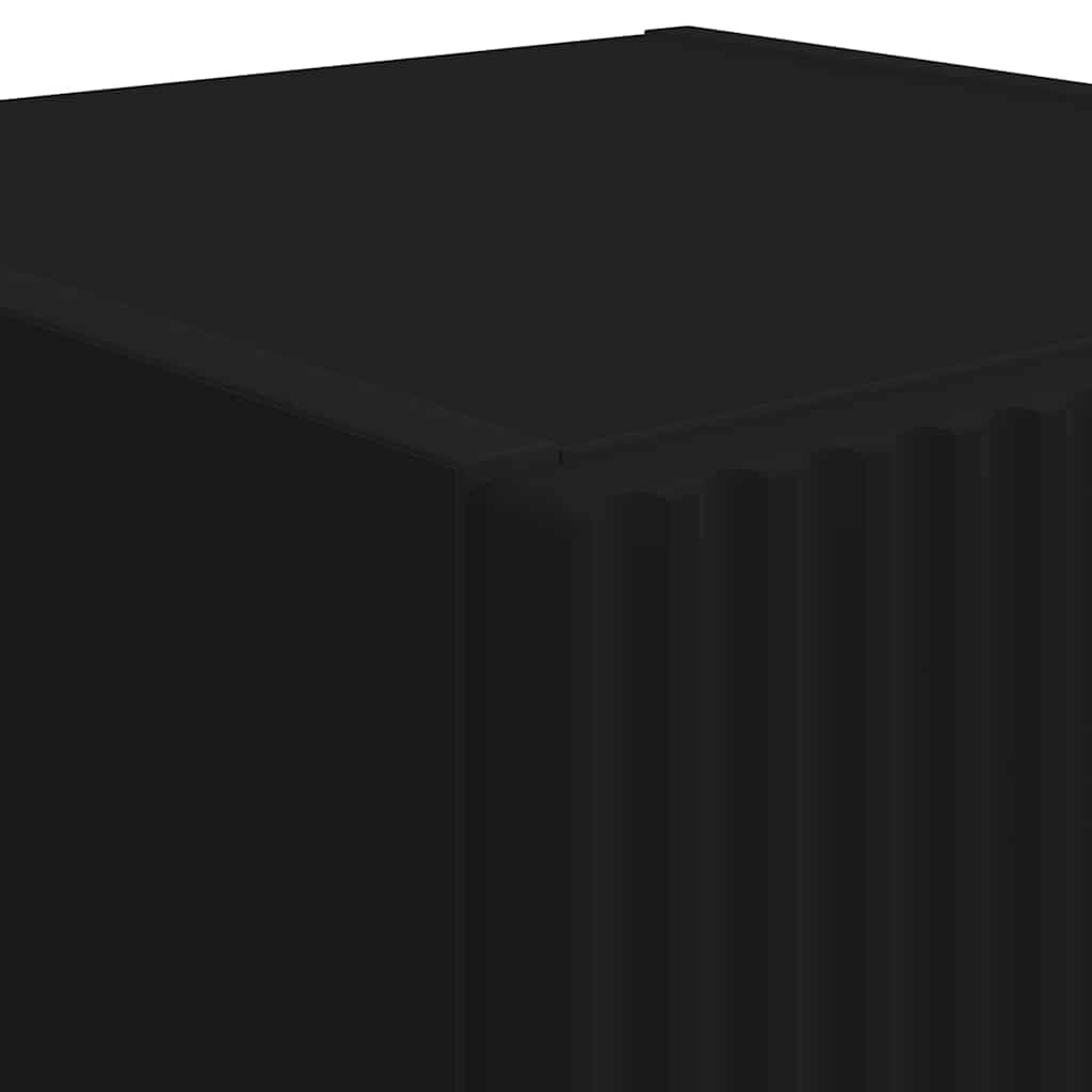 TV Wandkast 2 pcs Zwart 30 x 31 x 80 cm Bewerkt hout is nu te koop bij PeponiXL, paradijselijk wonen!