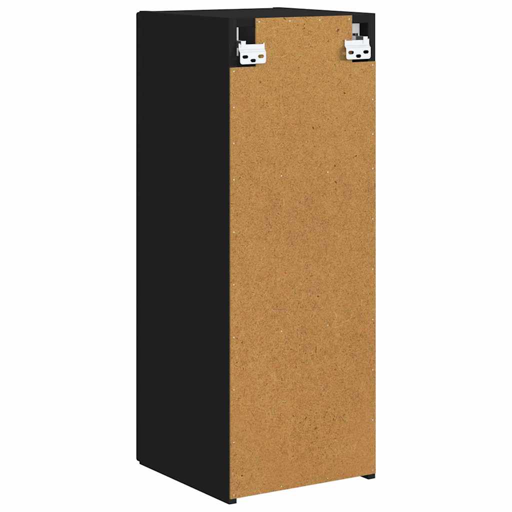 TV Wandkast 2 pcs Zwart 30 x 31 x 80 cm Bewerkt hout is nu te koop bij PeponiXL, paradijselijk wonen!