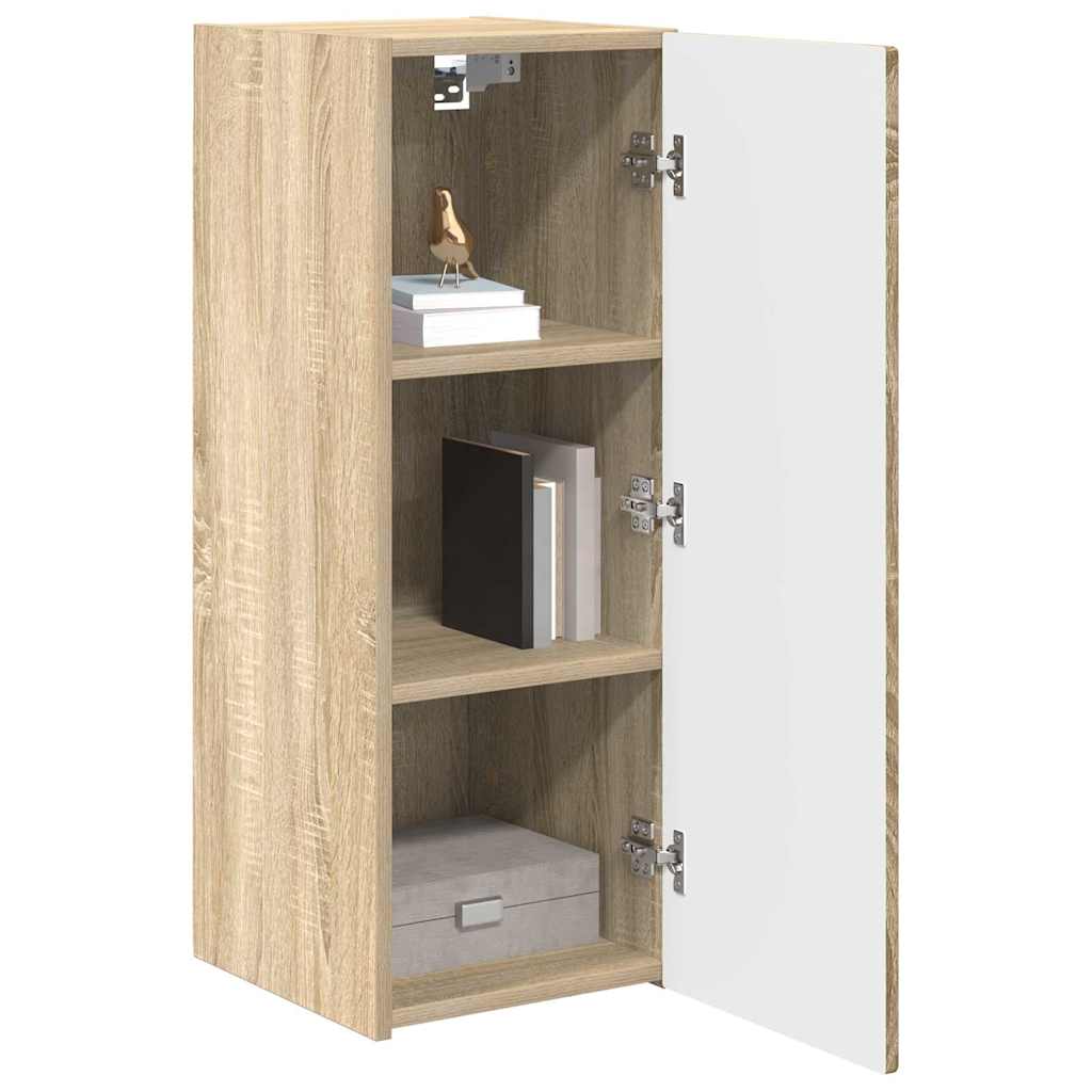TV Wandkast Wandgemonteerd Sonoma 30 x 31 x 80 cm Bewerkt hout is nu te koop bij PeponiXL, paradijselijk wonen!
