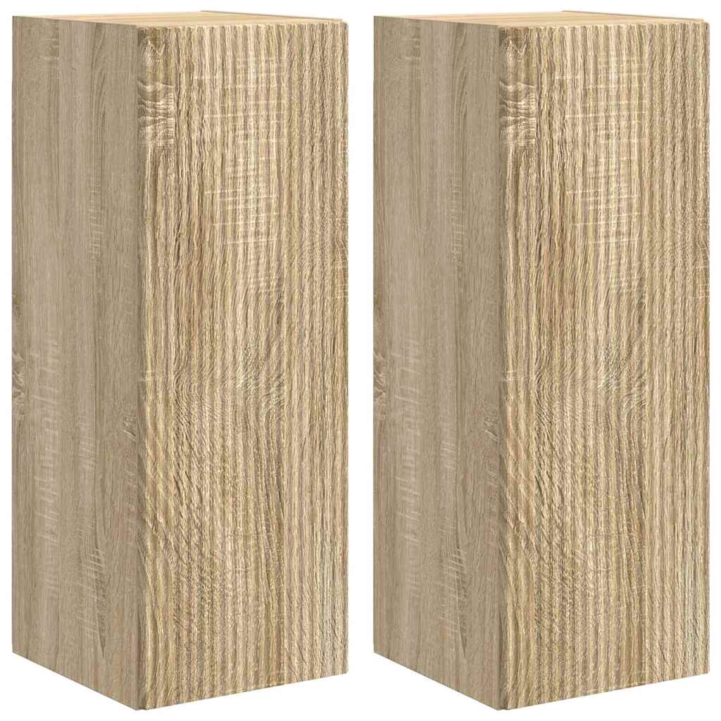 TV Wandkast 2 pcs Sonoma 30 x 31 x 80 cm Bewerkt hout is nu te koop bij PeponiXL, paradijselijk wonen!