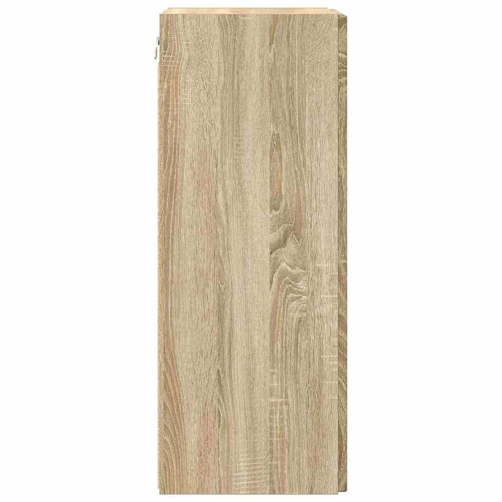 TV Wandkast 2 pcs Sonoma 30 x 31 x 80 cm Bewerkt hout is nu te koop bij PeponiXL, paradijselijk wonen!
